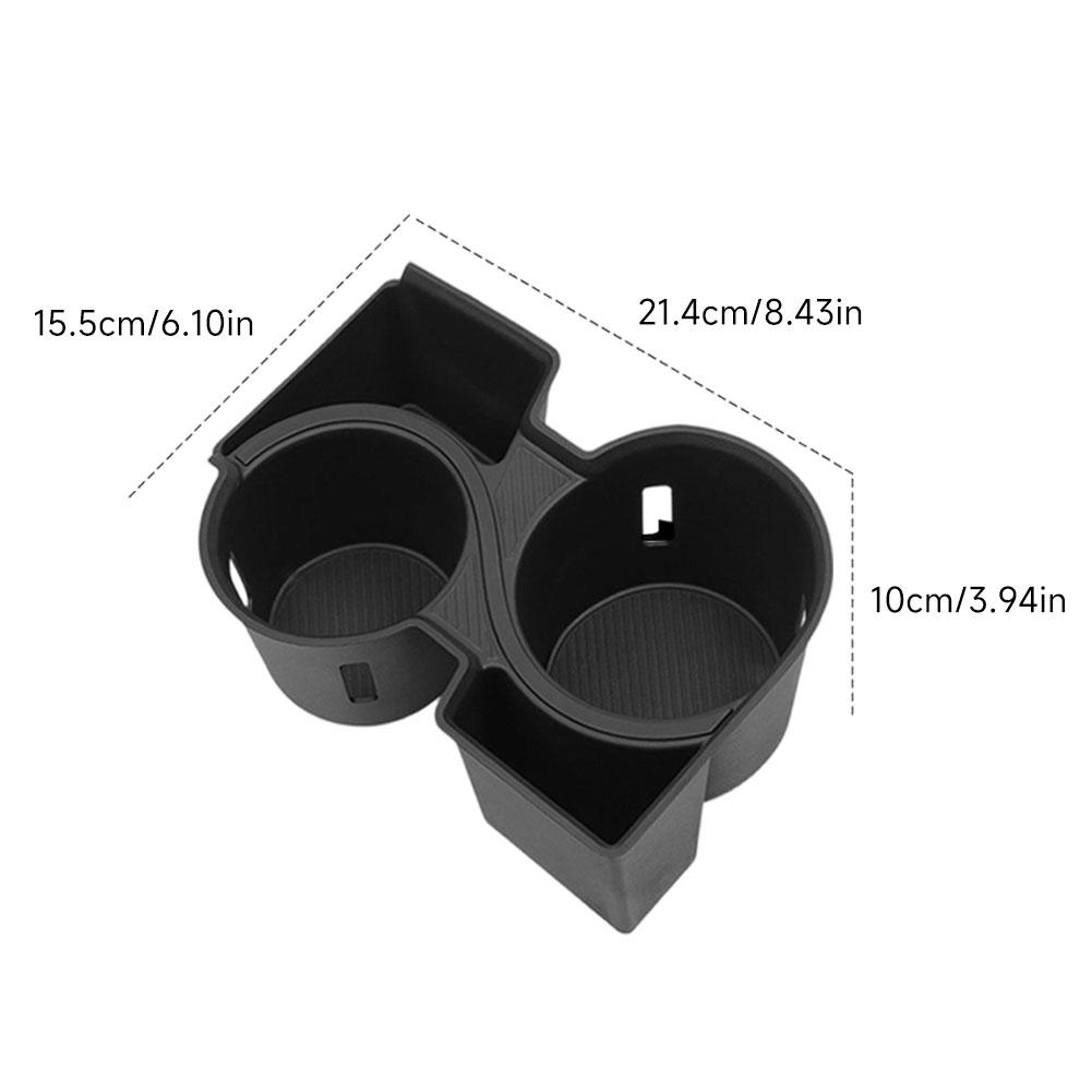 

Car Water Cup Holder for Kia EV9 2025-2025 Anti-Slip Central Control Drinks Holder Storage Box Interior Accessories чорний