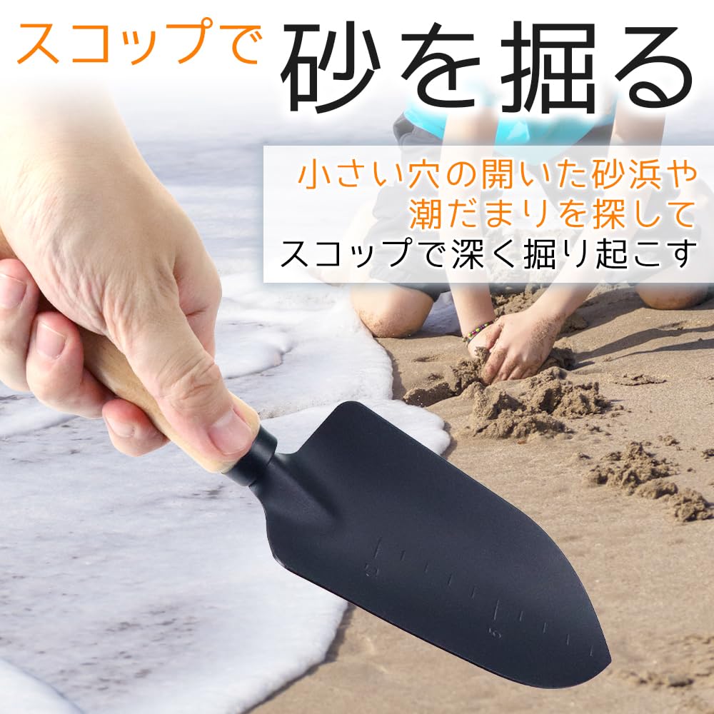 Clam Digging Kit for Families and Friends (2-4 People): Includes Clams, Rake, Shovel, and Folding Bucket (Green)