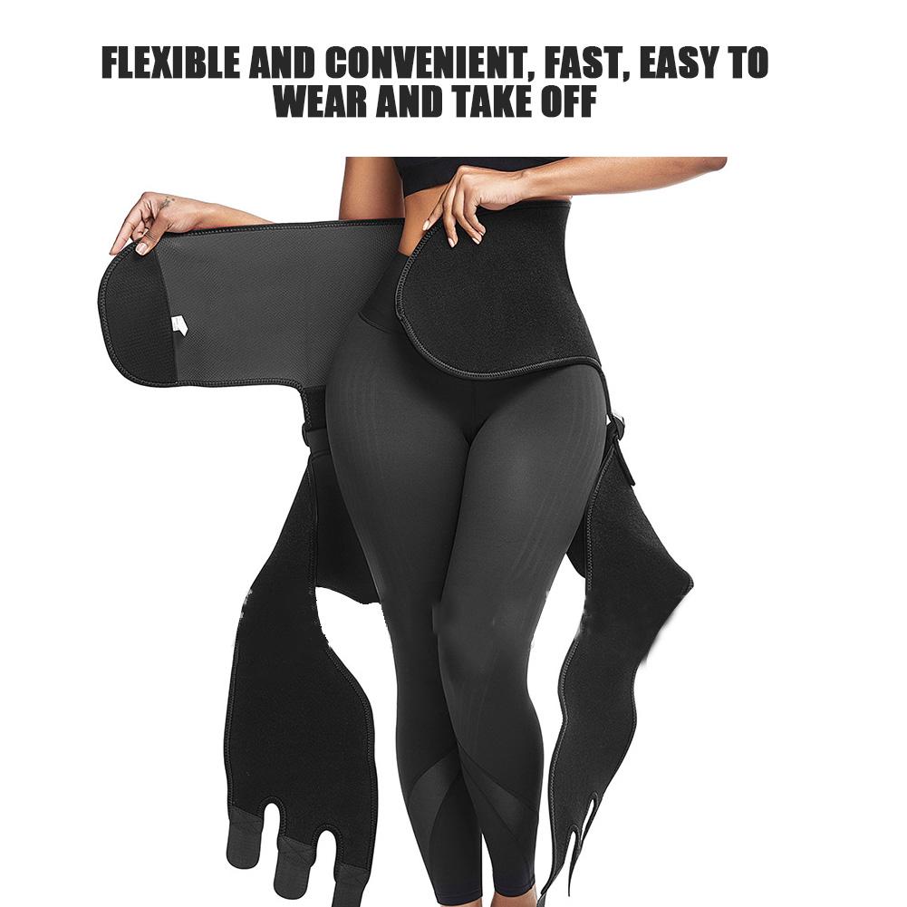 Women Waist Trainer Belt Sweating Waist Shaping Hips Leg Trainer Workout Belt
