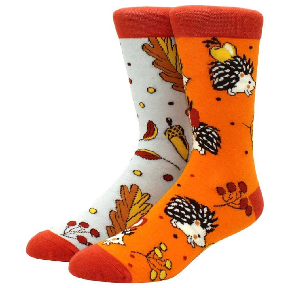 Herren Damen Socken Kreative AB Asymmetrische Baumwollsocken Mode Persönlichkeit Trend Cartoon Paar Lustige Socken Täglich Große Größe Socken