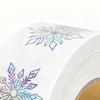 Christmas Snowflake Stickers 500 Pieces Glitter Round Christmas Labels Winter Holiday Party Label Decal For Journal Greeting