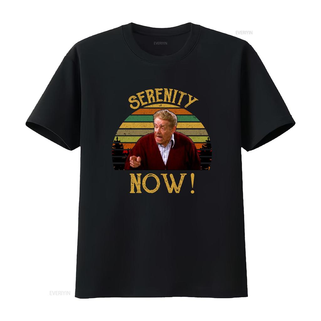 Vintage Retro Serenity Now Zabawny Cytat z Seinfelda Franka Costanzy Nadruk Casualowa Koszulka Vintage Streetwear Wszechstronny