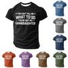 Men's Popular T-shirt Printed Round Neck Short Sleeve T-shirt