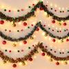 Christmas Tinsel Ribbons with Bow Christmas Banner Decoration Wall Hanging Pendants Home Decoration New Year Room Decor Navidad