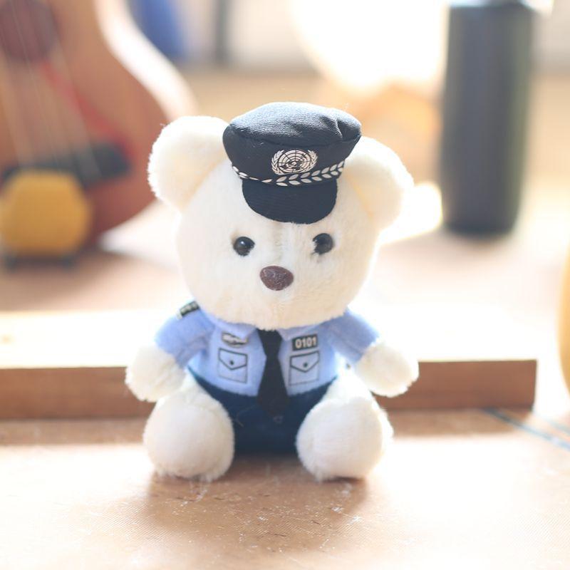 Roztomilý Roztomilý Medvídek Dopravní Policie Přívěsek Plyšové Hračky Hasiči Policie Taška Závěsná Klíčenka Panenka