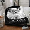1pc Lucipurr Blackcraft Soft Warm Throw for Home, Office, Trave, All-Season Cozy Bedding Gift, Office Cozy Accessory 1036