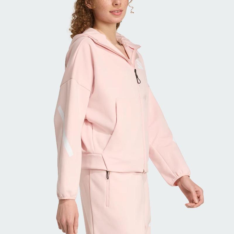 adidas True Healing Series Loose Fit Hooded Zip-Up Long Sleeve Jacket Women Jackets KC7905