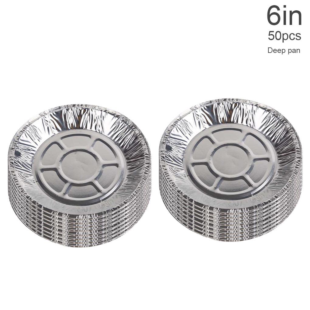 50 adet şeffaf kapaklı pişirme tavaları Dondurucu Fritöz Astarı Pizza Ekmek Tepsileri Yeniden Isıtma Kapları Flanş Plakaları Mutfak Tencere