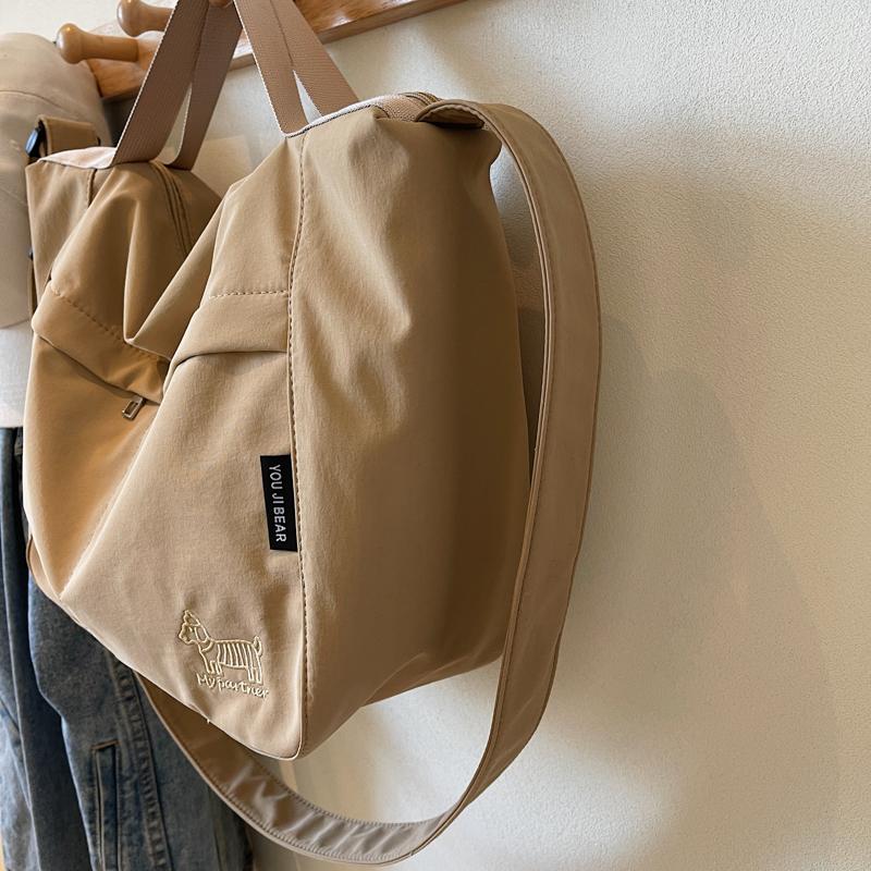 Student Class Handbag Lightweight Waterproof Nylon Cloth Tote Bag Large Capacity Crossbody Bag