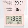 Large LCD Screen Electronic Clock Thermometer Hygrometer Ultra-thin Multifunction Temperature Humidity Monitor Digital Clock Gw