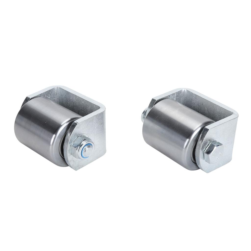 2pcs Weld On Trailer Rollers 2 Inch Chassis Protection Heavy Duty Steel Micro RV Skid Wheels