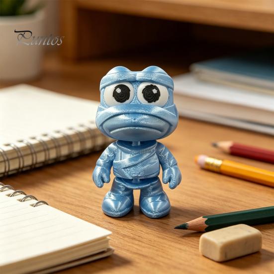 Frog Desktop Decor 3D Printed Ornaments, Movable Joint Design, Durable Surface Statue Smooth Frog, for Home Office Workmanship Model