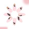 Elegant Press On Fake Nail With Shimmering Leaf Glitters Patterns NonToxic Press On Nail For Women Event 24pcs