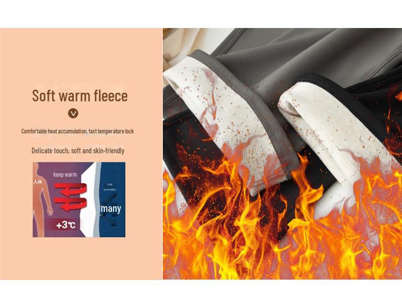 Women's High-Waist Plus Velvet Flared Pants - Warm, Slim & Loose Fit for Autumn/Winter