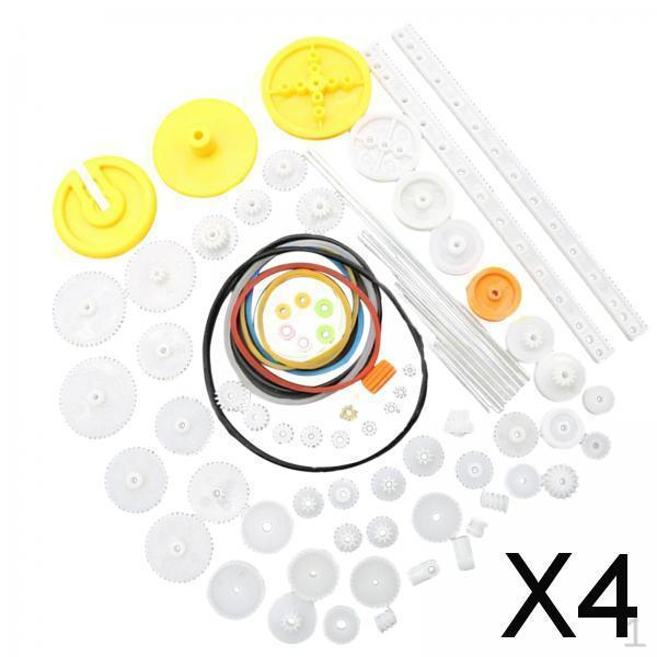 

4x 82Pcs Gear Package Kits Pulley Belt Worm Double Reduction Various Axle