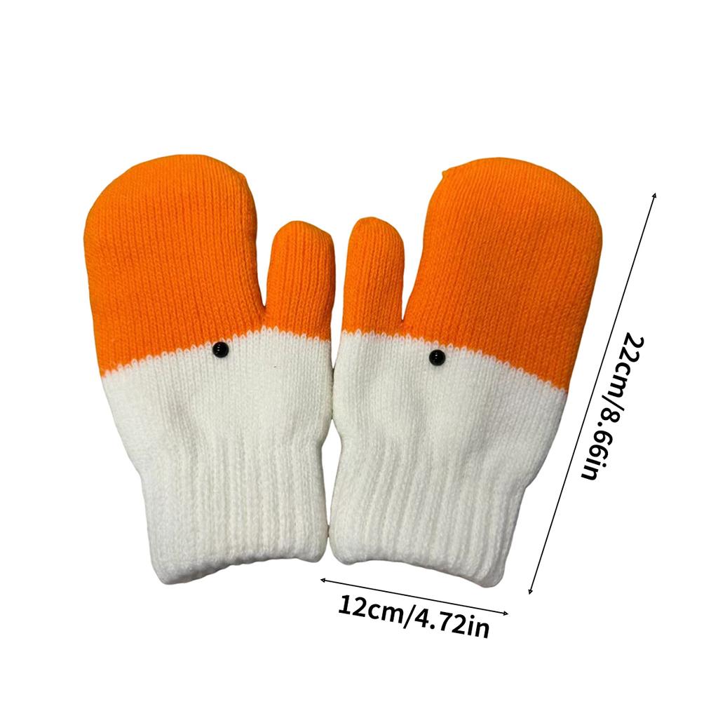 Winter Goose Gloves, Funny Novelty Animal Gloves with Thermal Soft Lining, Cute Goose Mittens Gift for Girl Friend Women