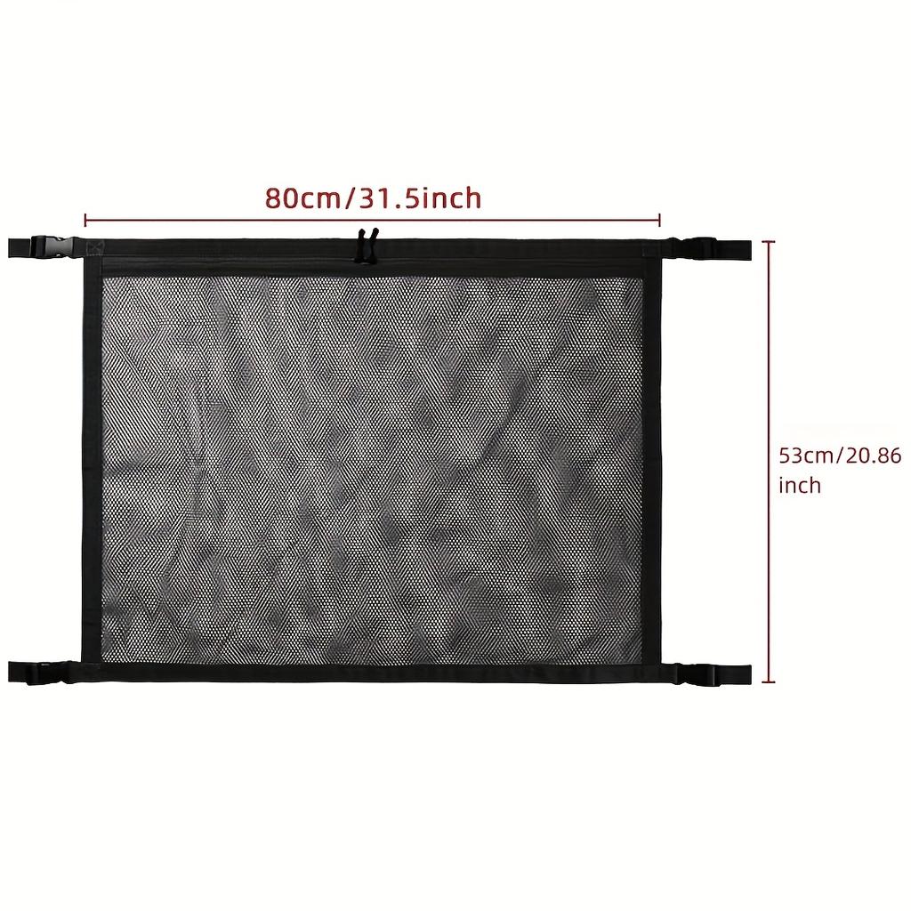 Adjustable Double-Layer Car Ceiling Cargo Net Bag - Fit for SUVs, Long Travel Organizer for Tents, Quilts, Toys, and More, Car Camping Goods Network