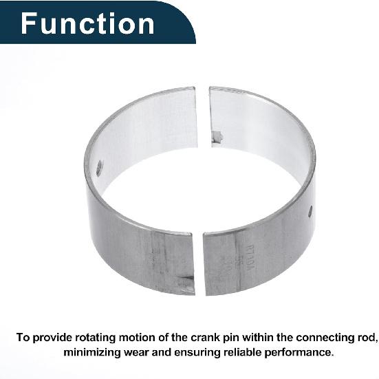 Connecting Rod Bearing Set No.1304174030 for Toyota Camry 1992-2001 Engine Rod Bearing Kit Metal Silver Tone 8 Pcs