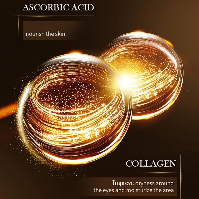 60pcs/box Orange VC Collagen Starry Eye Mask, Tighten, Nourish and Smooth Reduce Fine Lines Around The Eyes ,Remove Dark Circles Firming Eye Mask