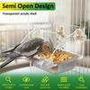 Bird Feeding Dish for Cage Hanging Food Bowl Stainless Steel Parrot Parakeet Bird Bath Feeding Container Water Bowl