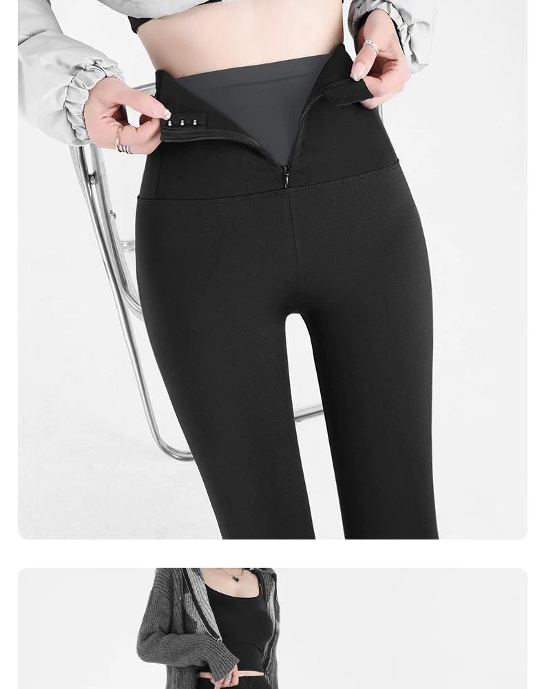 Invisible Zipper Women's High Waist Tummy Control Yoga Pants - Slimming, Comfortable, Butt Lift Base Layer for Spring & Autumn