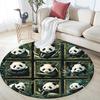 Pandas Round Area Rug,Carpet Rug for Living Room Bedroom Sofa Playroom Decor,Non-slip Floor Mat