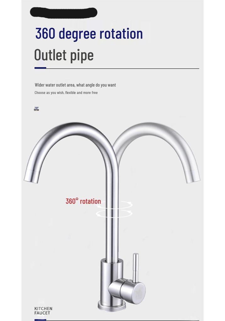 Stainless Steel Kitchen Faucet with Rotating Vegetable Wash Basin