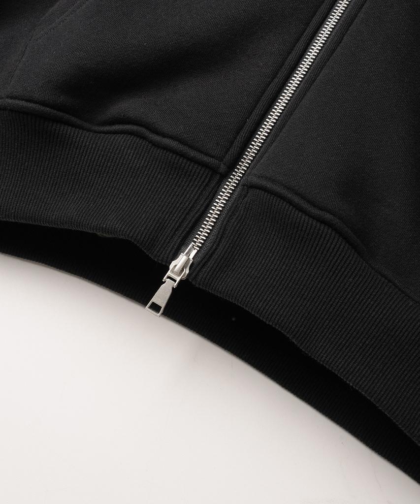 Jemut Netro Oversized Zip-Up Hoodie Black Ishd2682