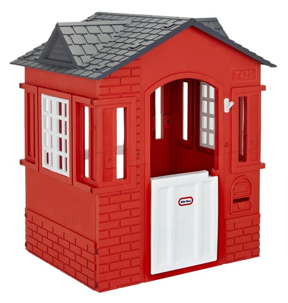 Little Tikes Cape Cottage Playhouse with Working Door, Windows and Shutters - Red  For Kids Ages 2-6