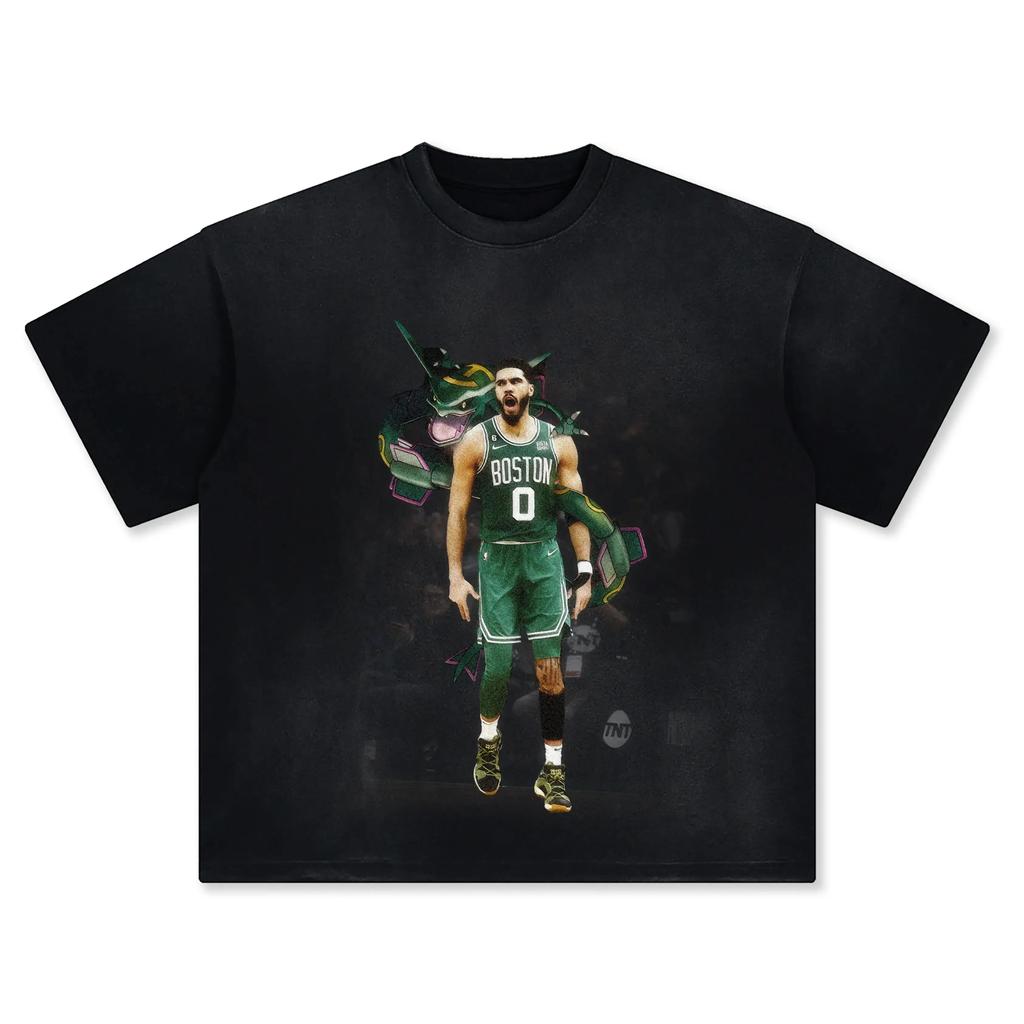 Pokémon Joint Basketball Star Printing Shortsleeved Tshirt Mens 2025 Summer New Fashion Cotton Breathable Y2K Street Top