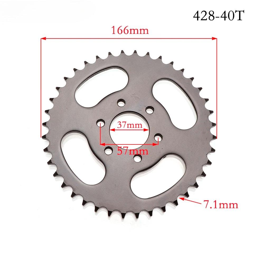 OPGT 428 130L Chain Set with 16T Front Sprocket &40T Rear Sprocket for 125cc 150cc 200cc 250cc ATV Go Kart UTV Buggy Quad