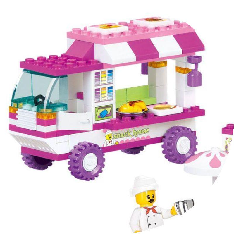 B0155 Diy Snack Car Building Blocks 102pcs Particles Bricks Toys