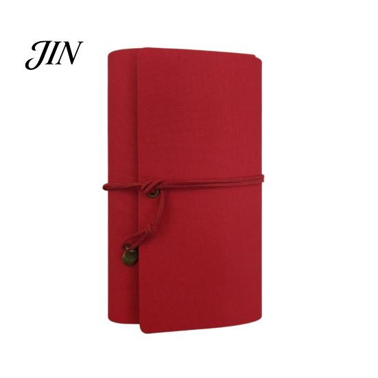Durable Cover Notebook Faux Leather Writing Journal Notebook, 6 Ring Loose Leaf Binder, 7 Inch Diary Sketchbook with Clock Pendant for Travel Business