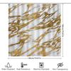 Modern Bathroom Shower Curtain Striped Waterproof Fabric With Hook Rings For Bathtub Decor (White Black)