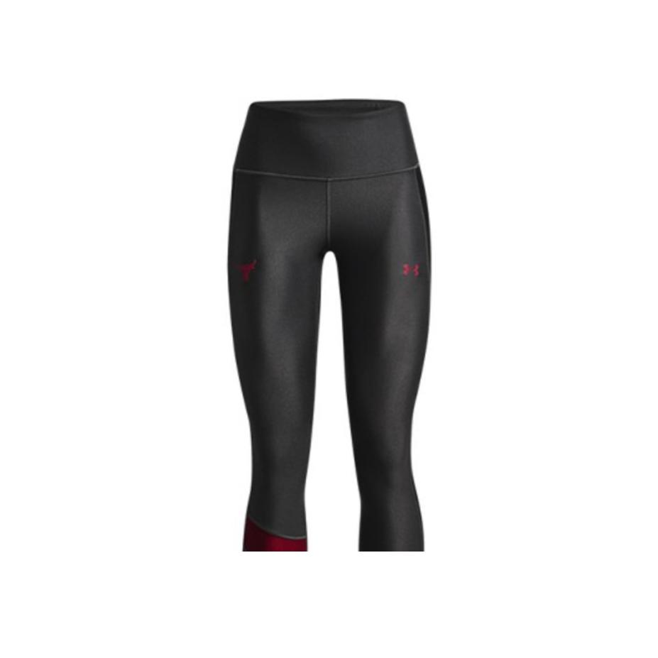 Under Armour Mid Rise Training Compression Fitness Pants Women Bottoms Gray 1369258-010