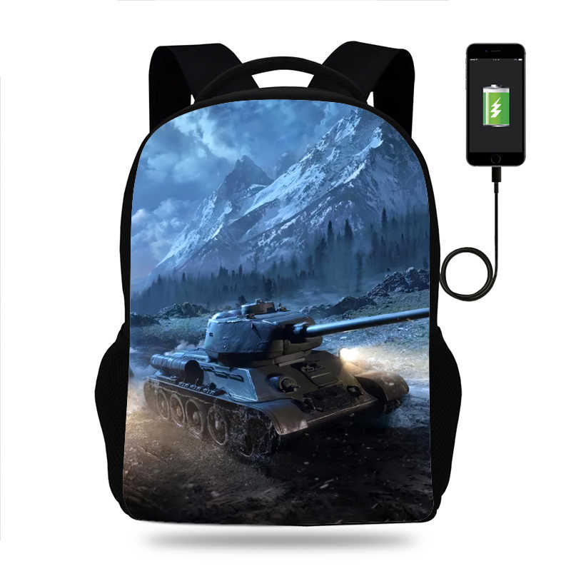 

Подростковый рюкзак с USB-портом, школьные сумки для мальчиков, модный нейлоновый школьный рюкзак большой емкости с 17 Inches