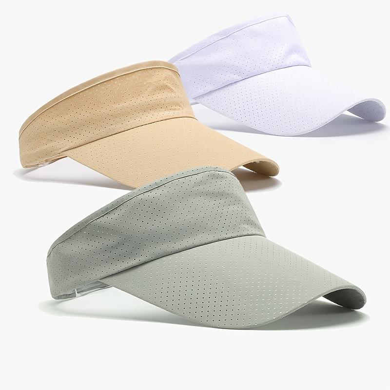 

3Pcs Summer Outdoor Sun Hats, With Extended Brim, Breathable And Lightweight, Suitable For Large Head Sizes | Unisex Wide-Brim Sports Hat, Ideal White, yellow, light gray