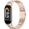 Stahlarmband für Xiaomi Smart Band 10 / 9 / 8, Roségold Pink