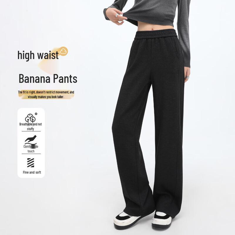 Women's High-Waisted Banana Wide-Leg Pants