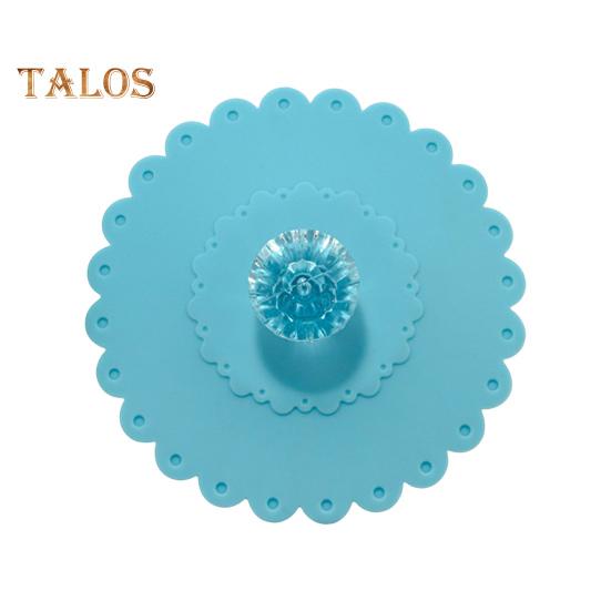 

Кришка для чашки Харчова герметична антипригарна вишукана універсальна кришка для гарячих напоїв для офісу небо синє кольору