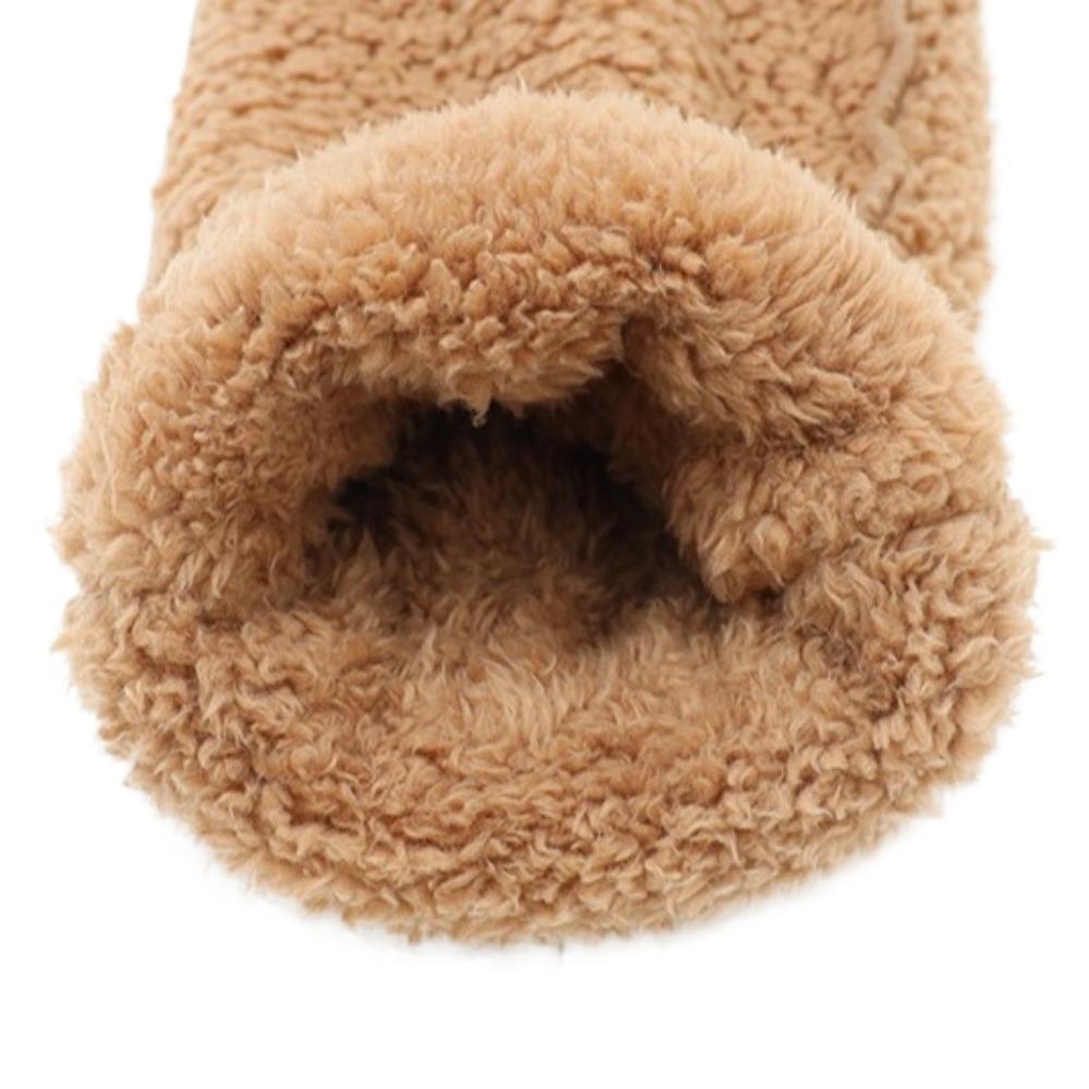Long Coral Fleece Stockings Thicken Thigh High Socks Simple Plush Stockings Women  Men Women