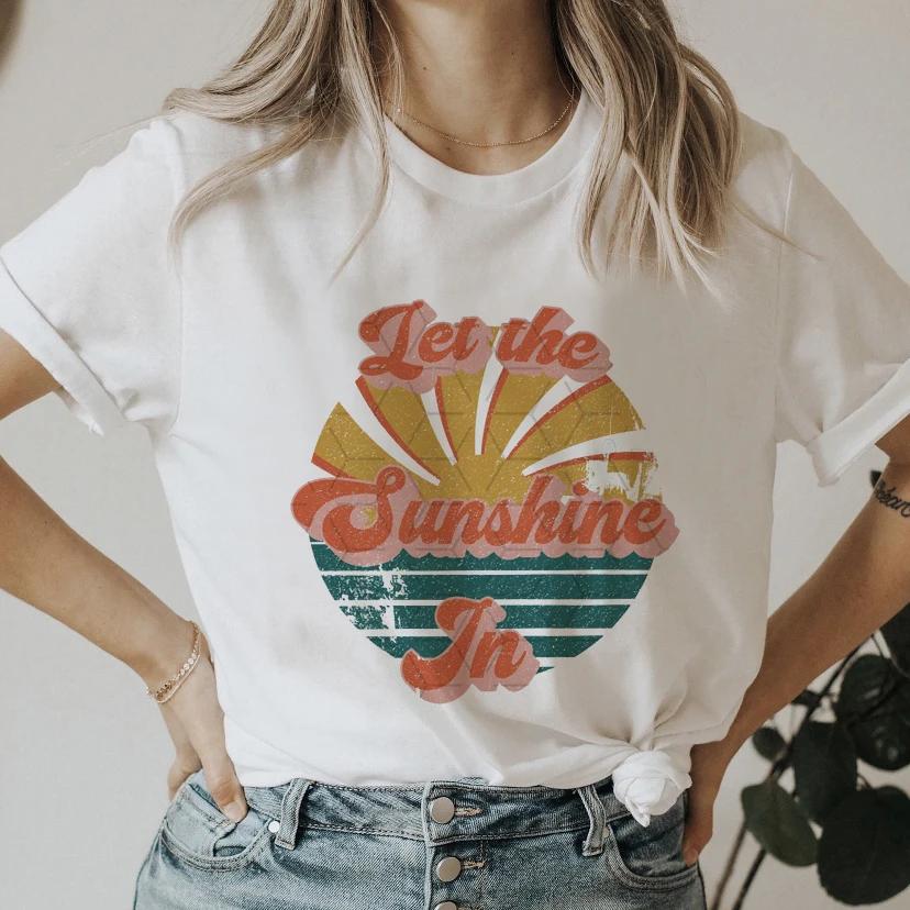 Retro Car Print Shirt 90s Cute Tees Ladies Women Short Sleeve Summer Clothes Tops Female Fashion Cartoon Tshirts Graphic TShirt