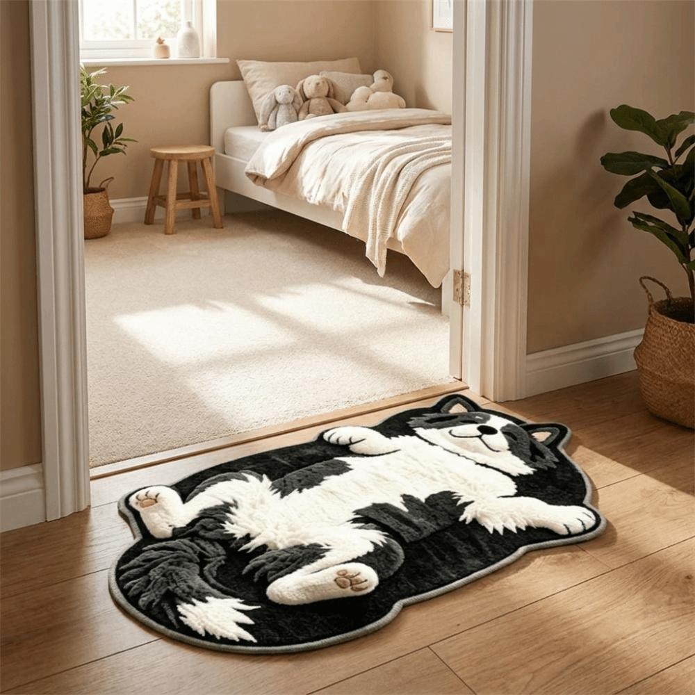 Anti-fouling Home Decor Carpet Non-Slip Cartoon Carpet Soft Dog-Shaped Area Rug  Living Rooms
