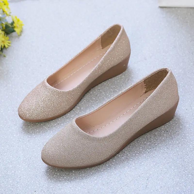 Fashion With Bow Round Toe Ladies Pumps Medium Heels Women's Shoes Beau Today Chic Point Young Quick Delivery On Sale Shoe Wholesale Y2k