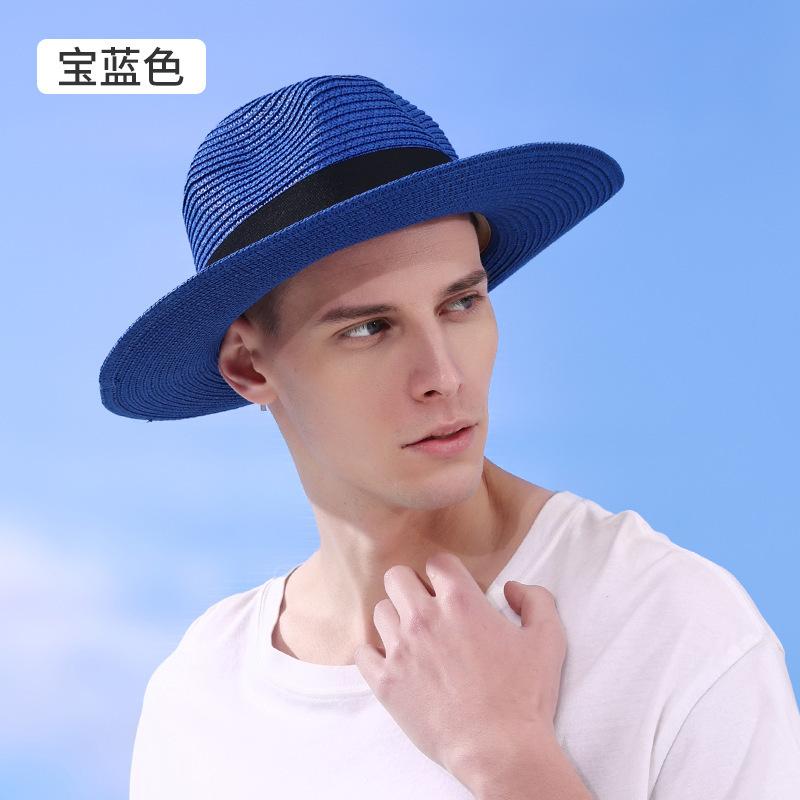 Hot-selling British Beach Hat Straw Hat Foldable Brim Top Hat Women's Vacation Sun Hat Breathable Sunscreen Hat