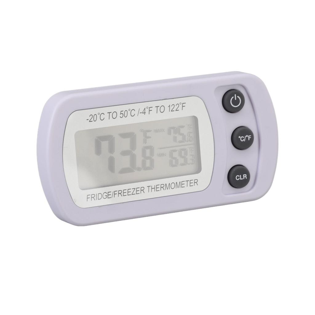 Refrigerator Thermometer Memory Function ABS Body White  degrees C  degrees F Switched Small Compact Digital