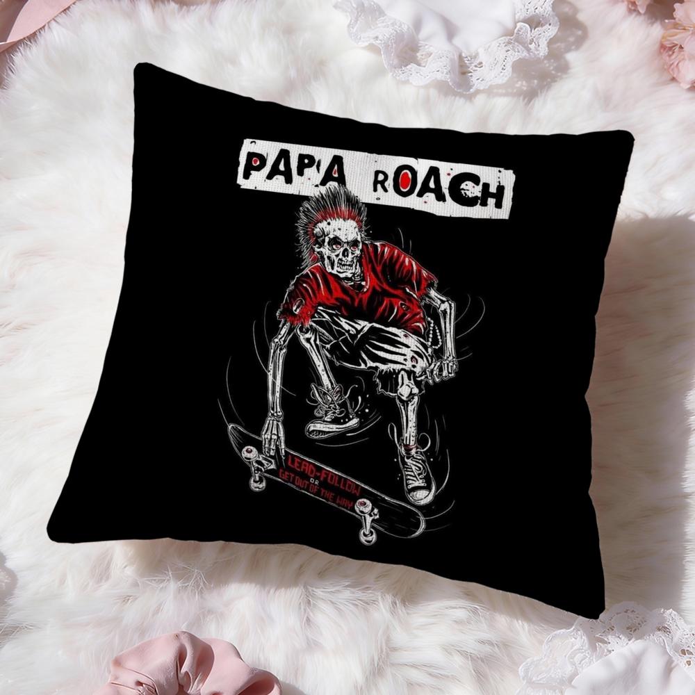 Band P-Papa R-Roach Cushion Cover Premium Comfort Reversible Pillow Cove -Two in One Design for Any Room & Car Interior