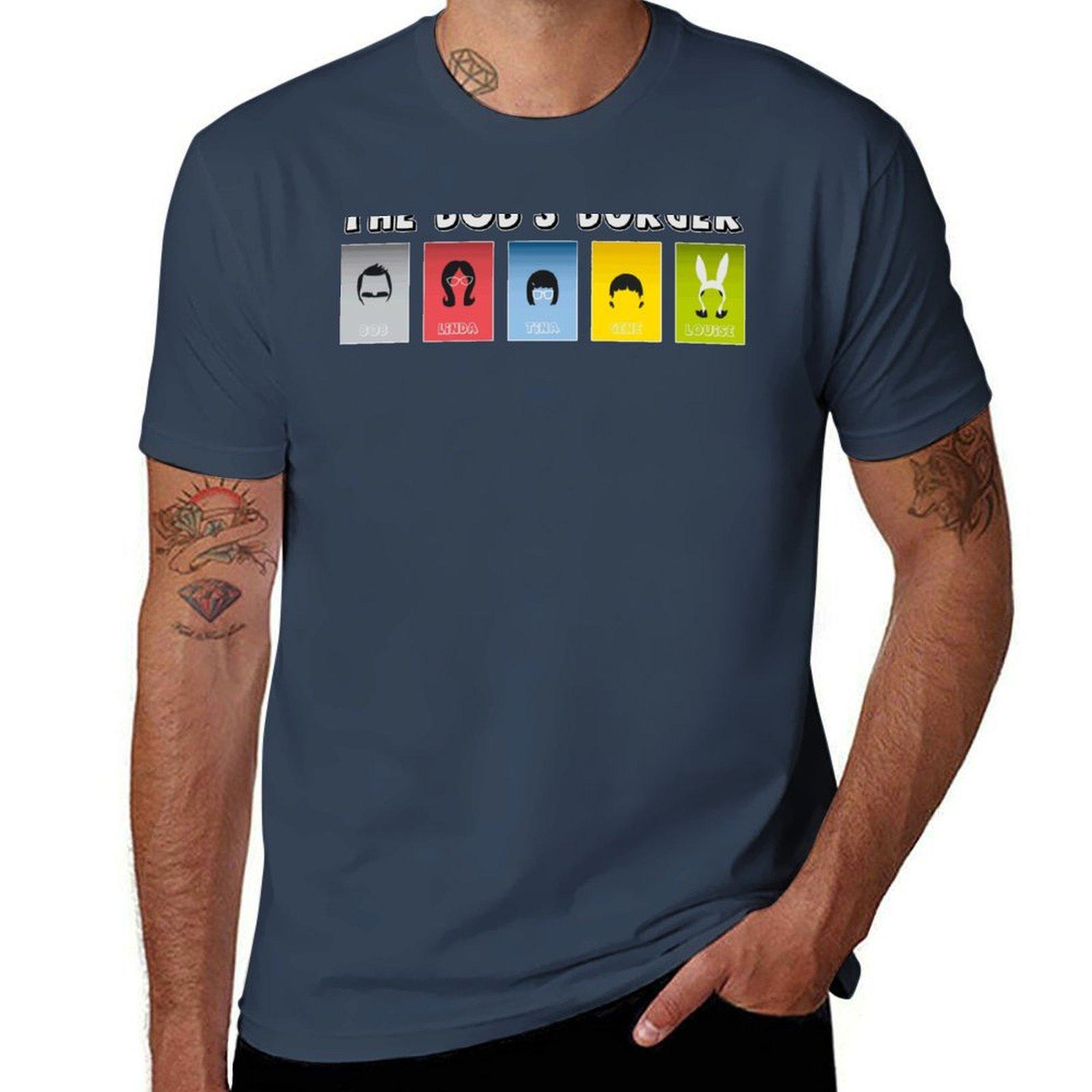 

Боб с Бургерс Футболка t-shirts для мужчины графическая смешная хлопковая футболка 100% мужская футболка графическая Футболка S