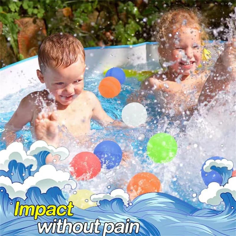 Reusable Water Balloons for Kids No Magnets Silicone Leak-Resistant Refillable Water Splash Balls Summer Water Toys for Outdoor