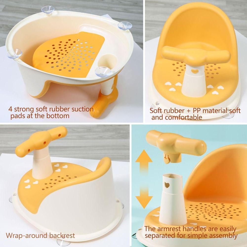Portable Infant Bath Seat Non-Slip Baby Shower Seat Safe Infant Carseat  Bathtub